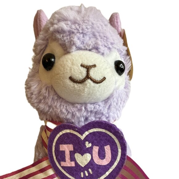 Amuse Macaron Kin Hsing Lavender Alpaca Plush 14"x12 " NWT I Love You Sweet - Picture 2 of 8